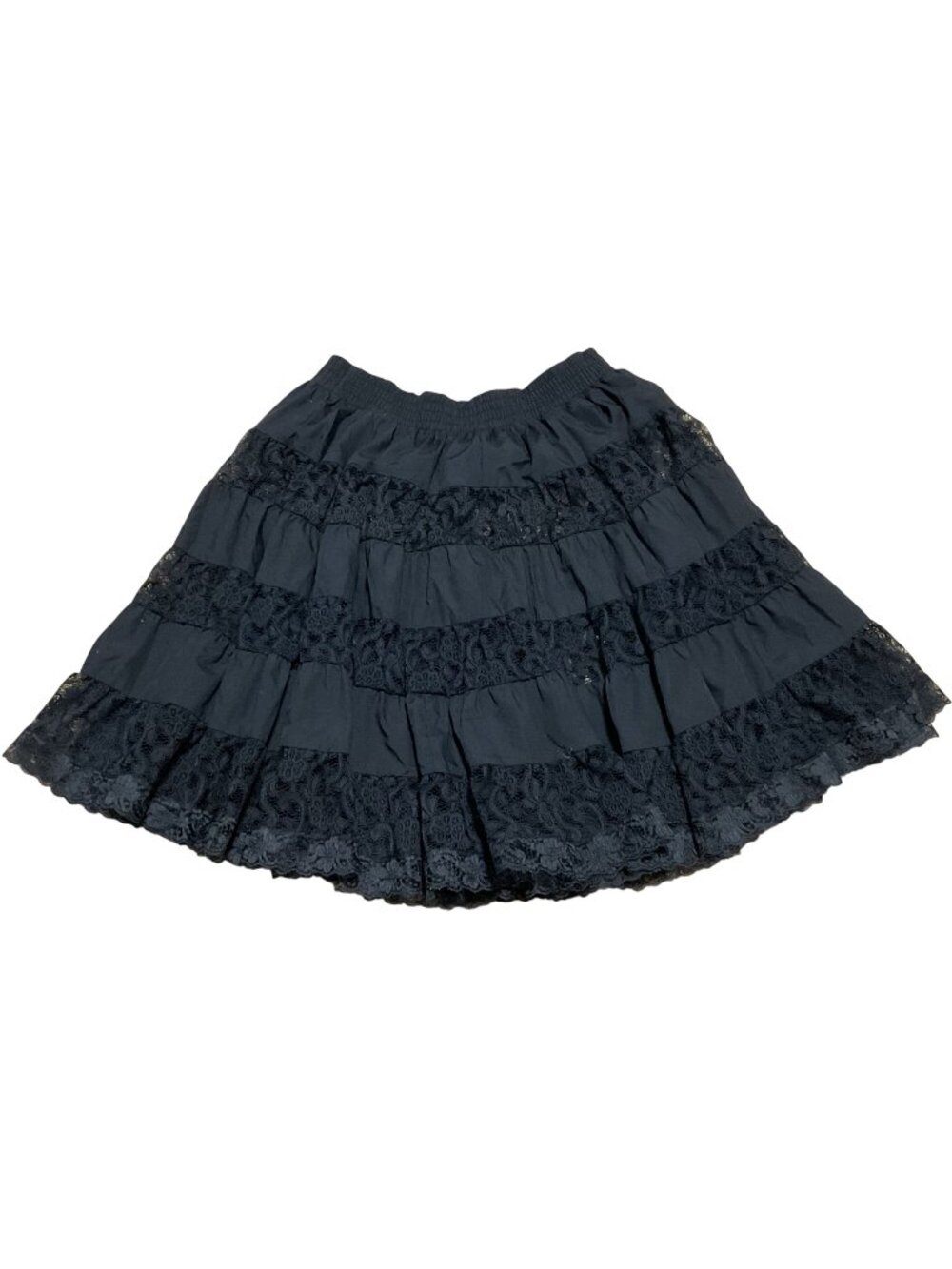 Vtg Square Up Fashions Full Lacey Skirt XL Black USA Made Square Dancing